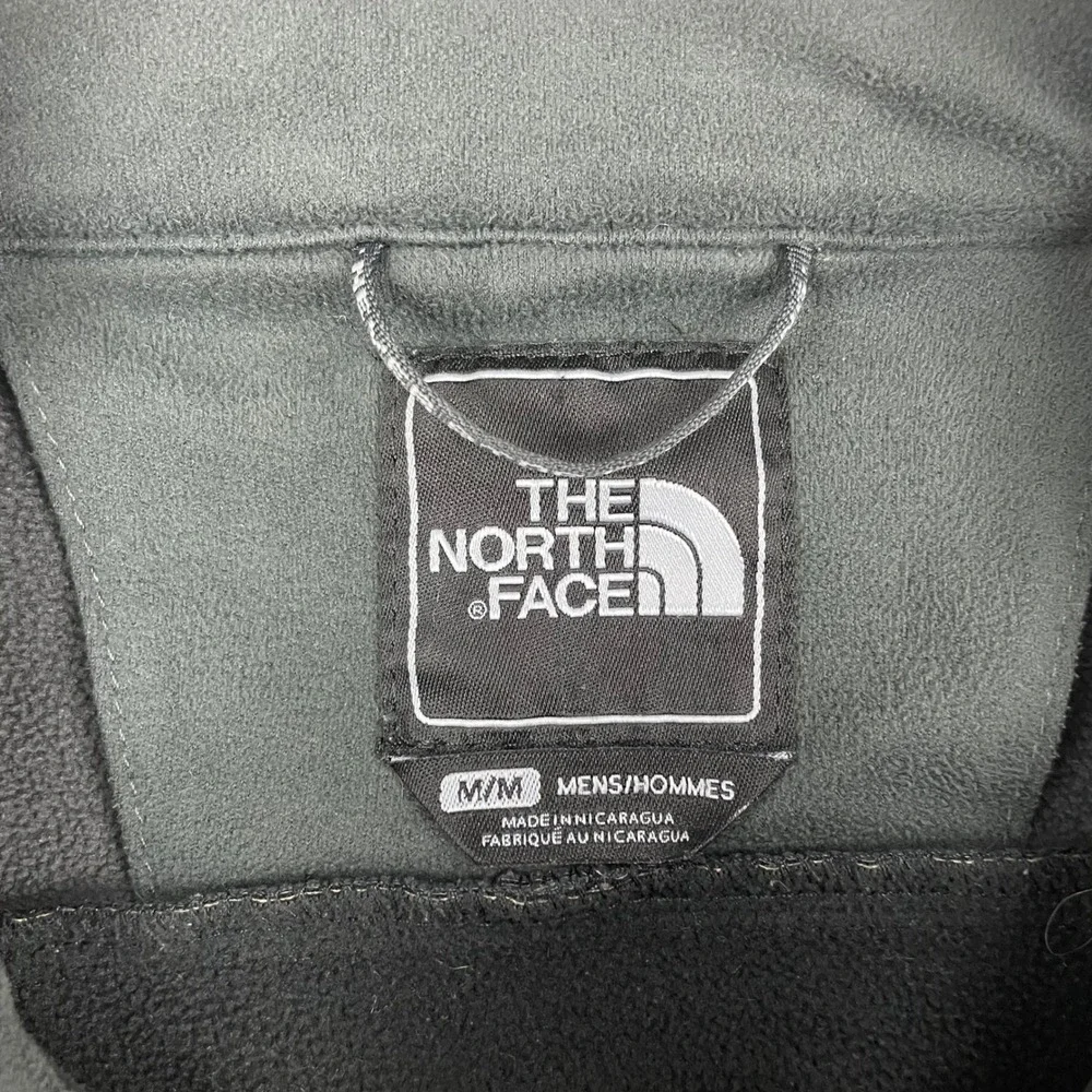 The North Face Mens Apex Bionic Softshell Jacket Grey Black Full Zip Medium